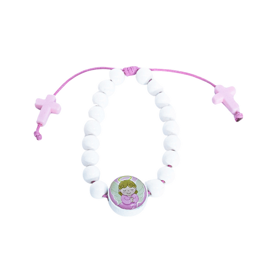 Pulseira Infantil - Anjo Rosa