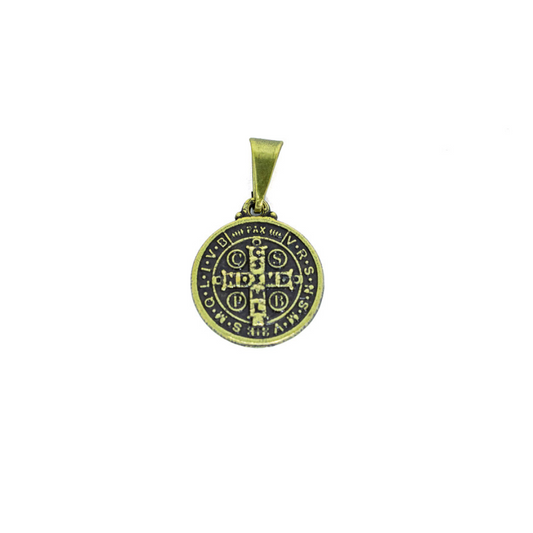 Medalha São Bento 20 mm - Ouro Velho