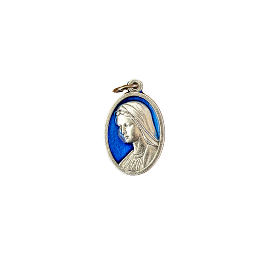 Medalha Rainha da Paz e Jesus Misericordioso 15 mm - Medjugorje