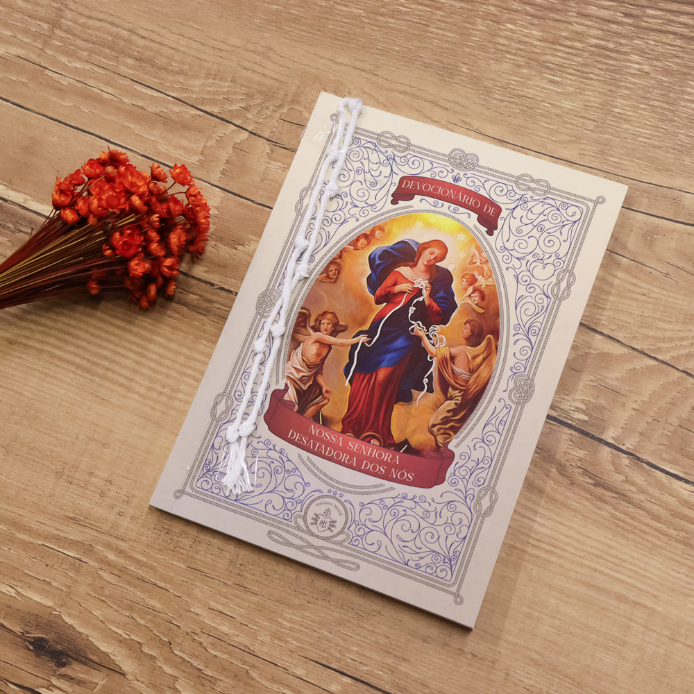 Devocionário de Nossa Senhora Desatadora dos nós - Acompanha Cordão Com Nós