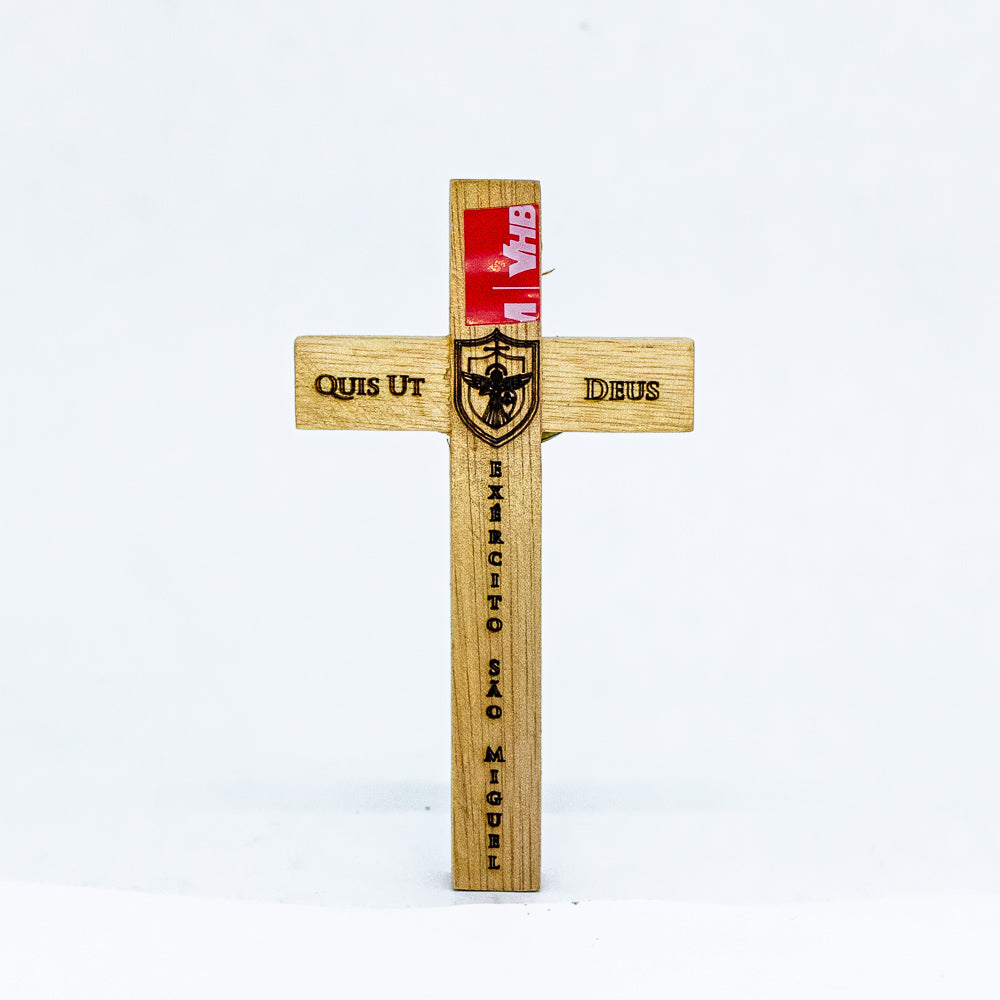 Cruz Adesiva Madeira 9cm - Exército de São Miguel