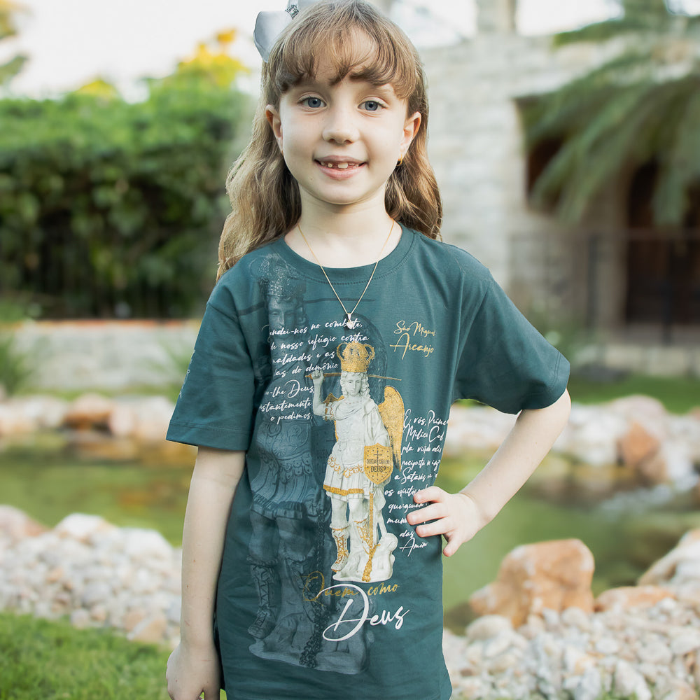 Camiseta Infantil Glorioso São Miguel Arcanjo - Hesed