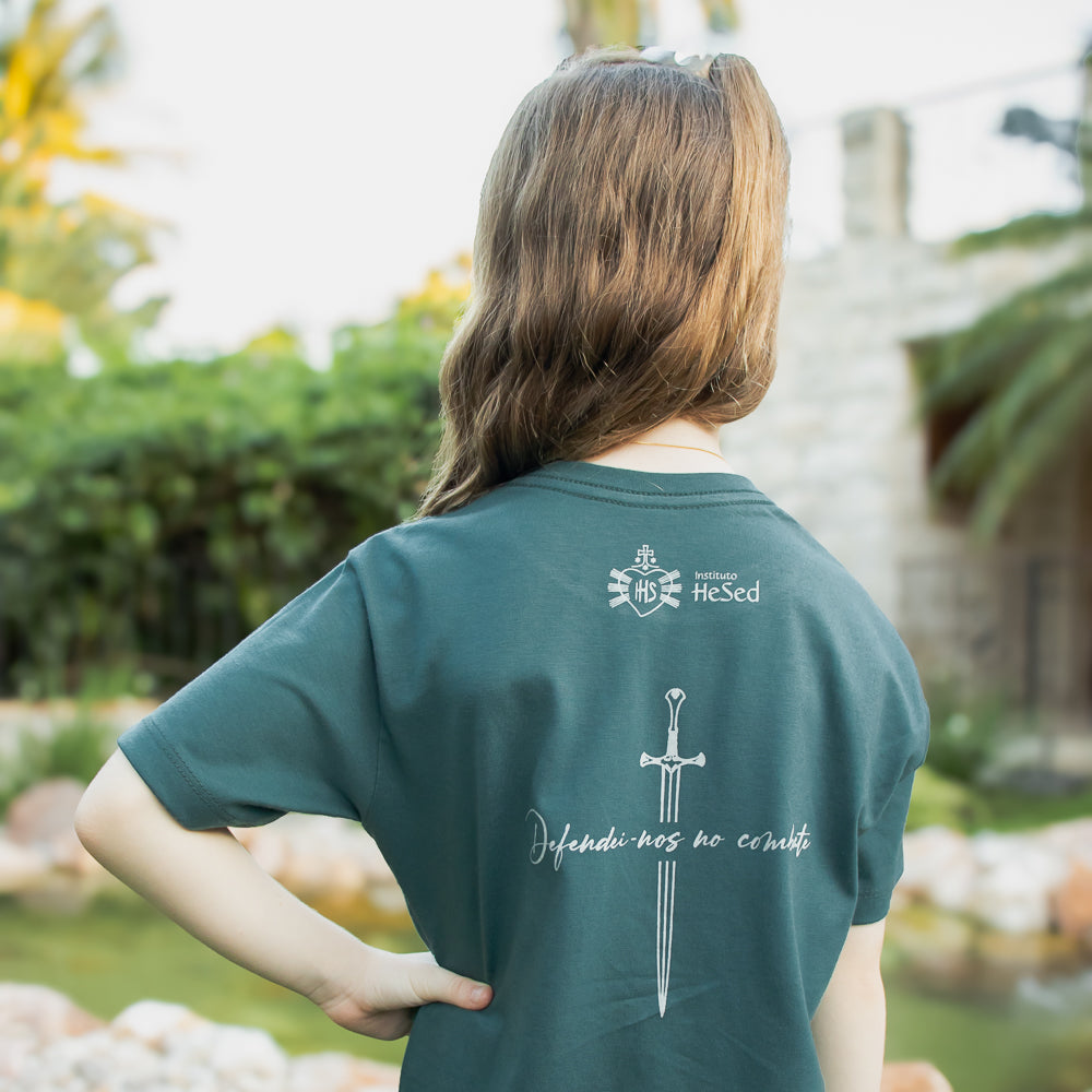 Camiseta Infantil Glorioso São Miguel Arcanjo - Hesed