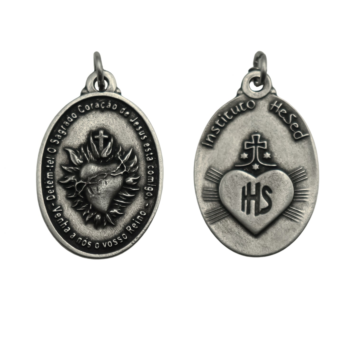 Medalha 25mm Detem-te Sagrado Coração de Jesus - Hesed