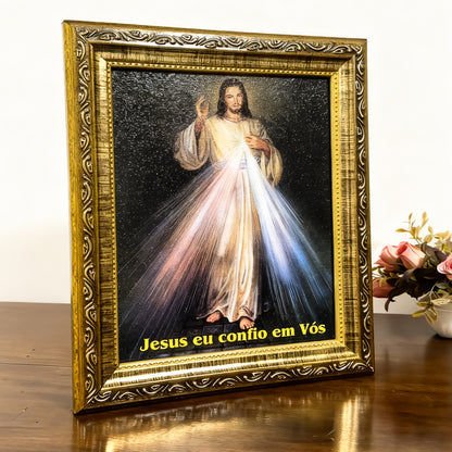 Quadro Jesus Misericordioso 20X25 Moldura Simples