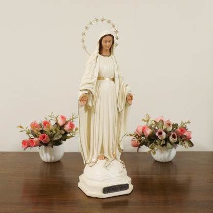 Imagem Nossa Senhora das Graças Francesa com auréola 30 cm marfim