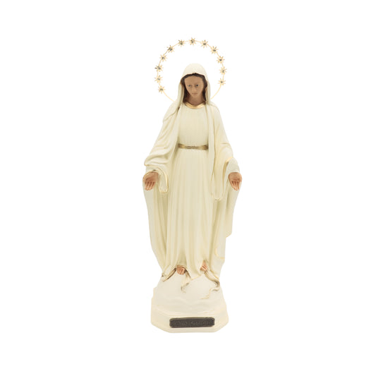 Imagem Nossa Senhora das Graças Francesa com auréola 30 cm marfim