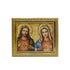 Quadro Sagrado Coração de Jesus e Imaculado Coração de Maria 20X25 Moldura Simples