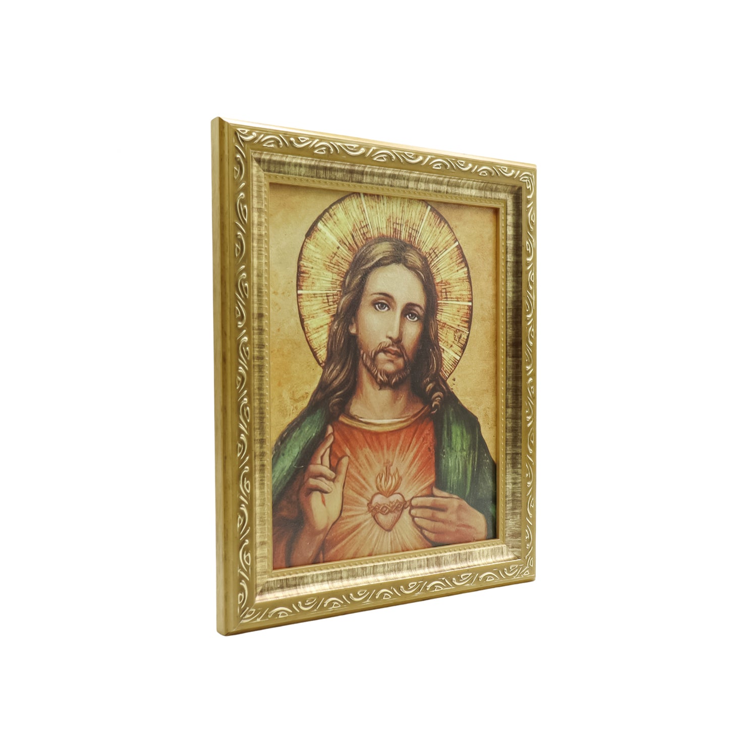Quadro Sagrado Coração de Jesus 20X25 Moldura Simples