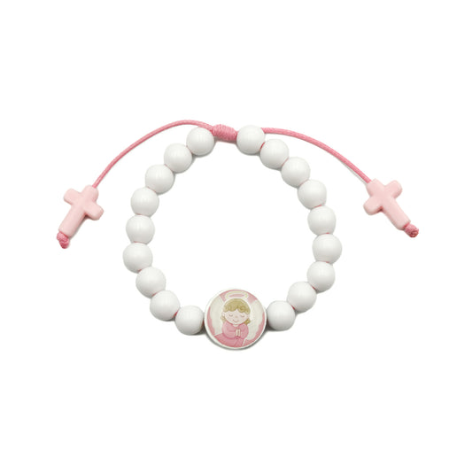 Pulseira Infantil - Anjo Rosa