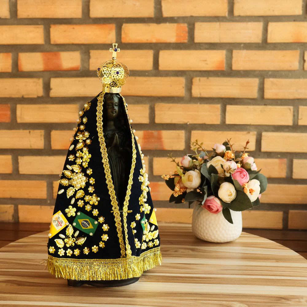 Imagem Nossa Senhora Aparecida 25 cm com manto e coroa