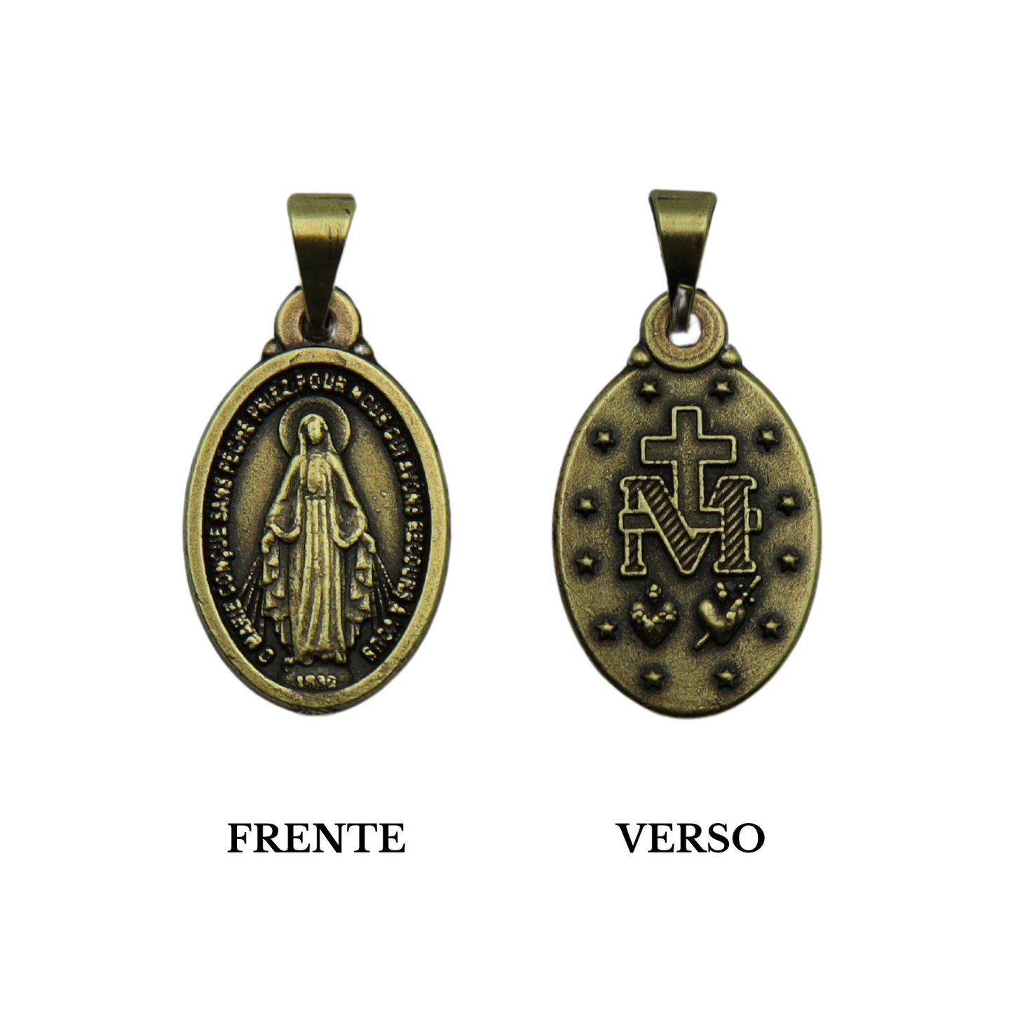 Medalha de Nossa Senhora das Graças 18mm Ouro Velho