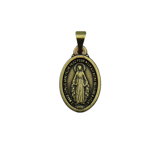 Medalha de Nossa Senhora das Graças 18mm Ouro Velho