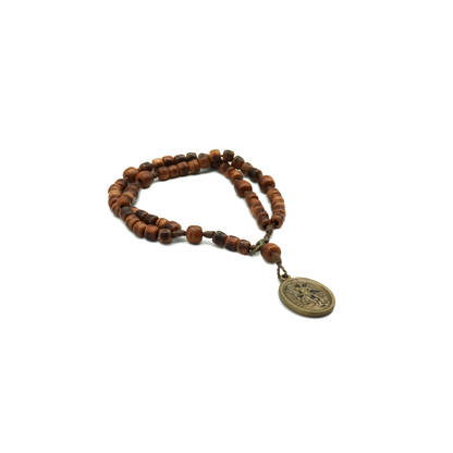 Pulseira Terço Medalha São Miguel Metal
