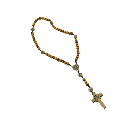 Terço Madeira Imbuía Cordão 8mm São Bento