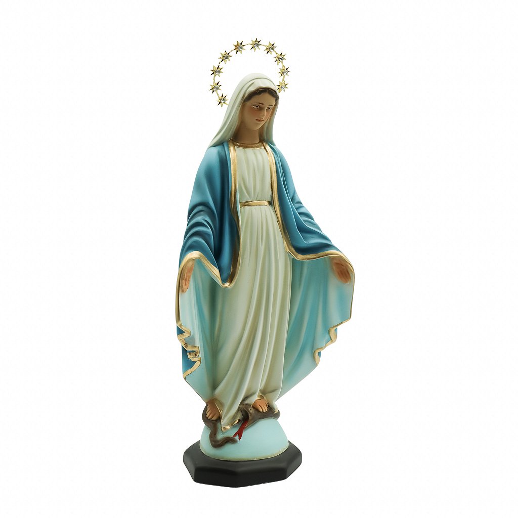 Imagem Nossa Senhora Graças 32cm Resina Colorida