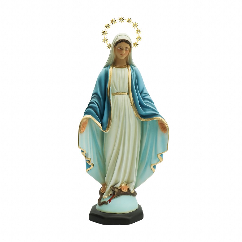 Imagem Nossa Senhora Graças 32cm Resina Colorida