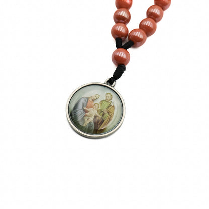 Chaveiro Dezena Com Medalha Resinada  Sagrada Família