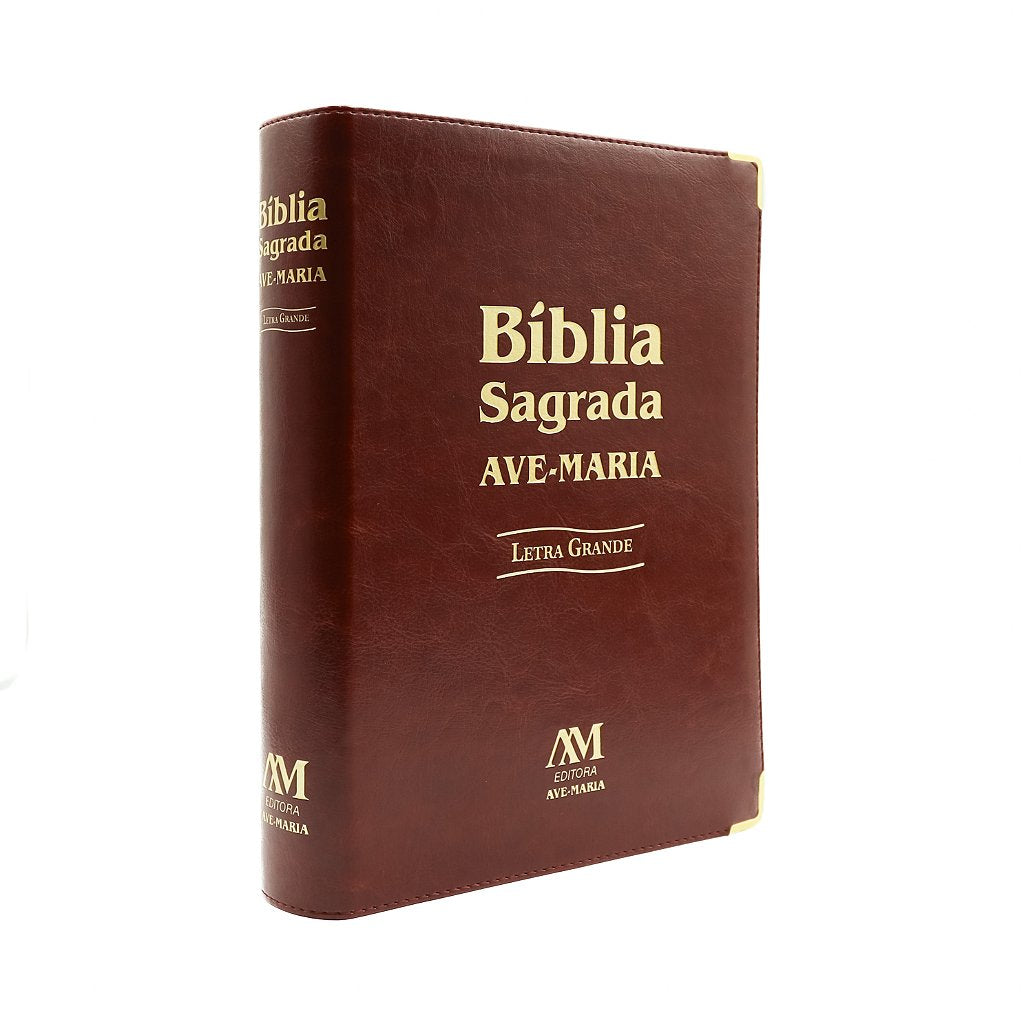 Bíblia Sagrada Ave-Maria Letra Grande Marrom