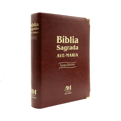 Bíblia Sagrada Ave-Maria Letra Grande Marrom