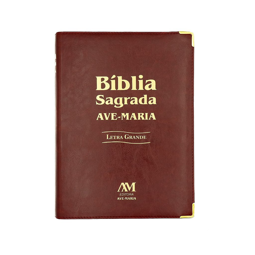Bíblia Sagrada Ave-Maria Letra Grande Marrom