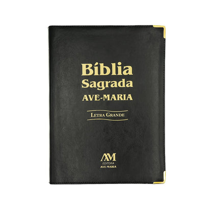 Bíblia Sagrada Ave-Maria Letra Grande Preta