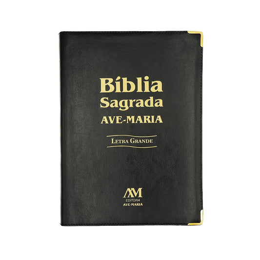 Bíblia Sagrada Ave-Maria Letra Grande Preta