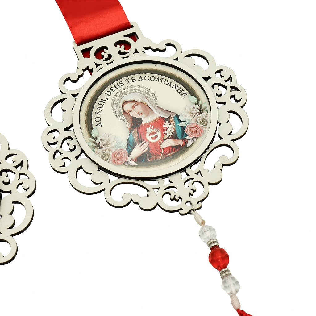 Escapulário de Porta - Sagrado Coração de Jesus e Imaculado Coração de Maria