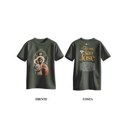 Camiseta Infantil de São José Verde Musgo