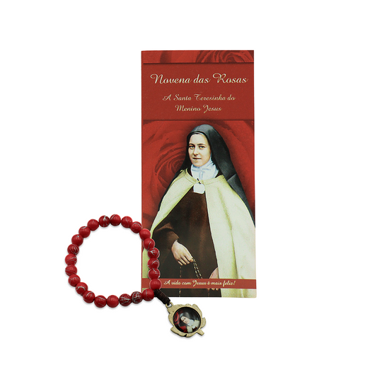 Novena Santa Teresinha Mesclada 8mm Vermelha