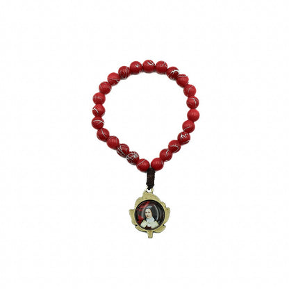 Novena Santa Teresinha Mesclada 8mm Vermelha