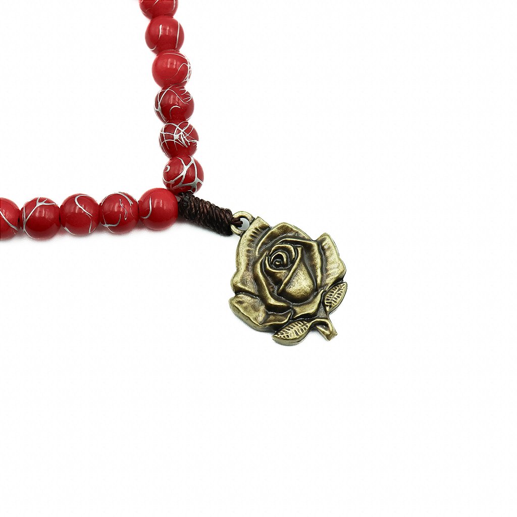 Novena Santa Teresinha Mesclada 8mm Vermelha