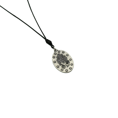 Cordão Medalha de Nossa Senhora das Graças 45mm Niquel