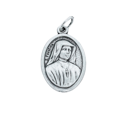 Medalha Santa Faustina e Jesus Misericordioso - Italiana