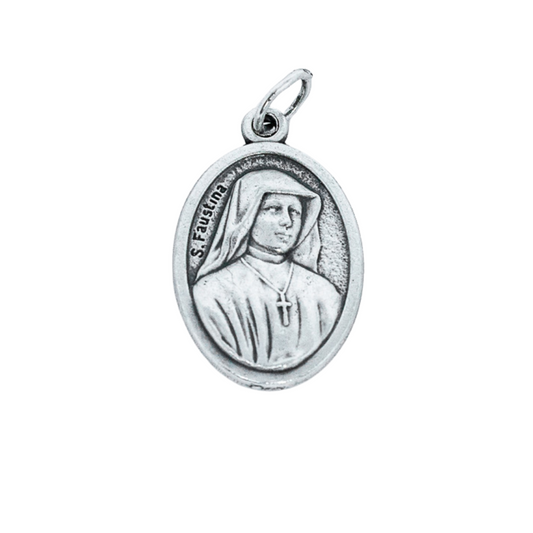 Medalha Santa Faustina e Jesus Misericordioso - Italiana