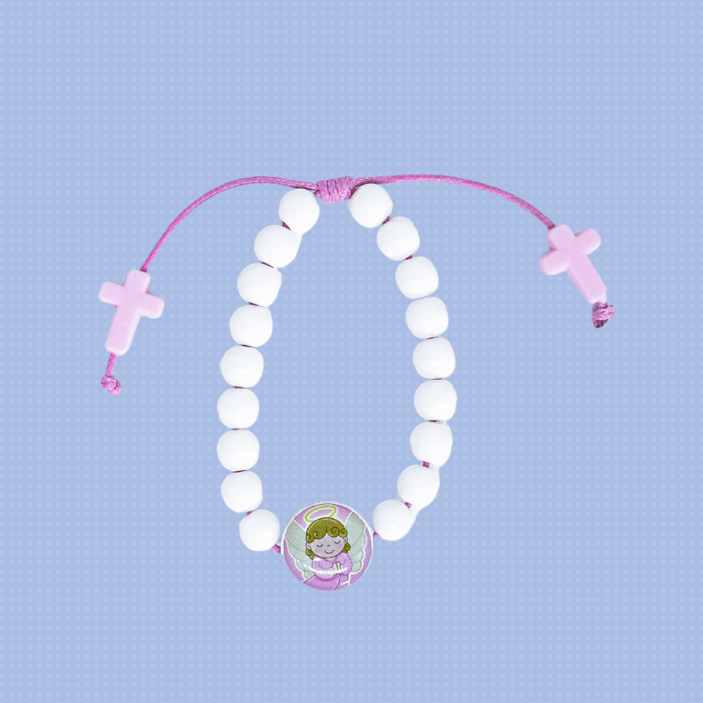 Pulseira Infantil - Anjo Rosa