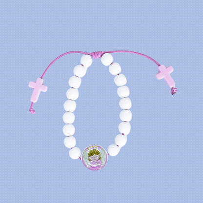Pulseira Infantil - Anjo Rosa