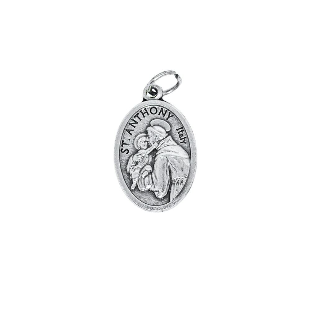 Medalha Santo Antônio e Mãos Rezando - Italiana