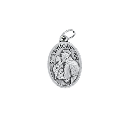 Medalha Santo Antônio e Mãos Rezando - Italiana