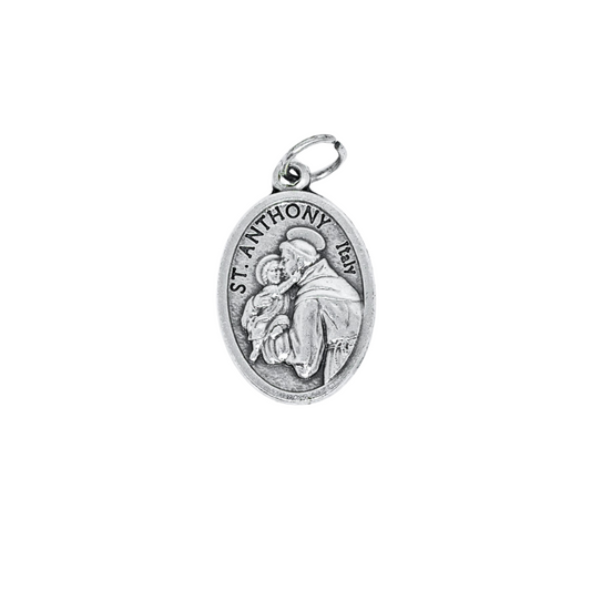 Medalha Santo Antônio e Mãos Rezando - Italiana