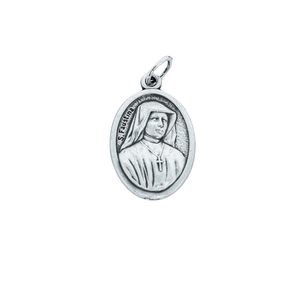 Medalha Santa Faustina e Jesus Misericordioso - Italiana