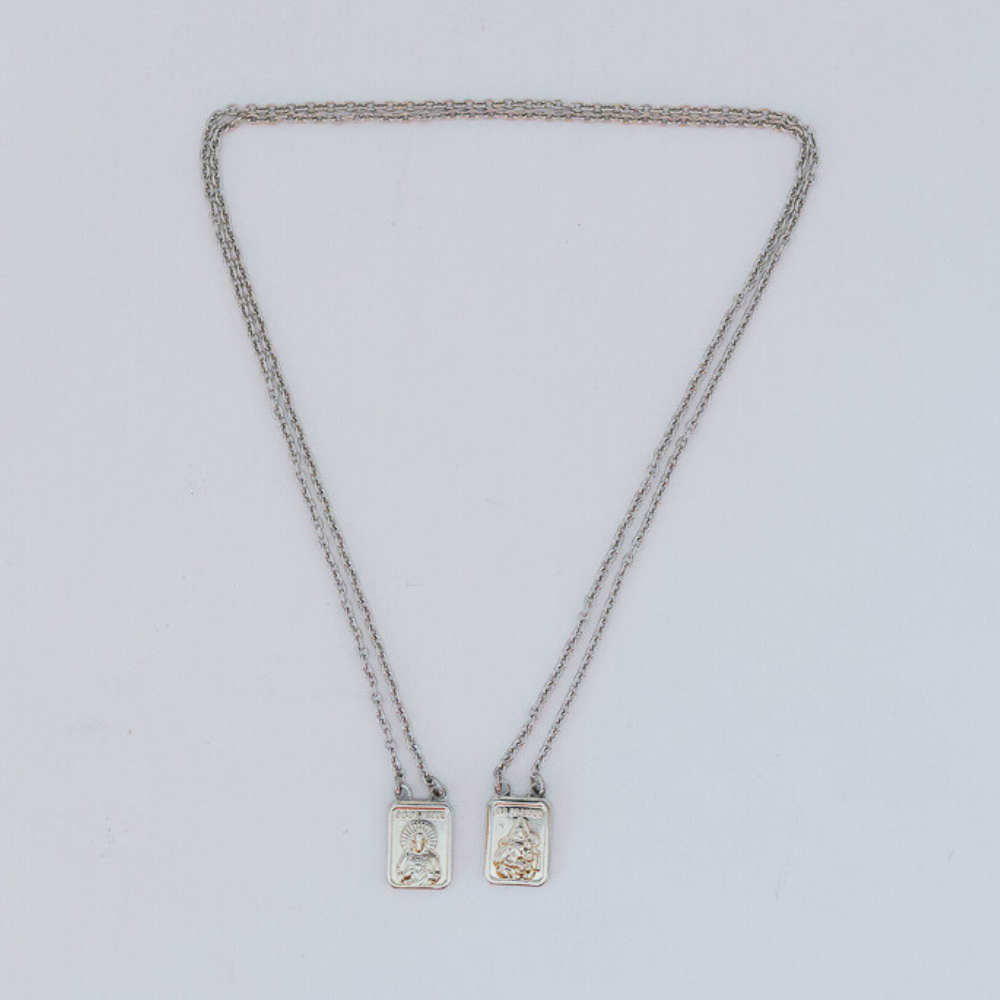 Escapulário de Nossa Senhora do Carmo - Aço