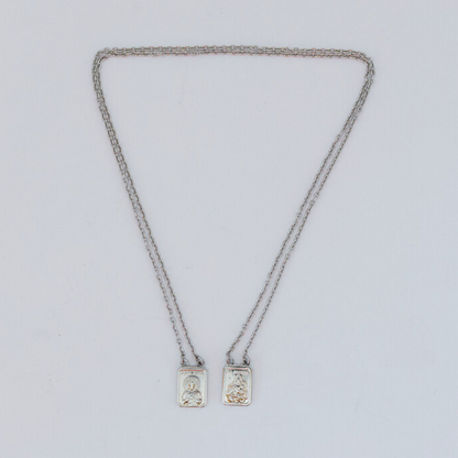 Escapulário de Nossa Senhora do Carmo - Aço