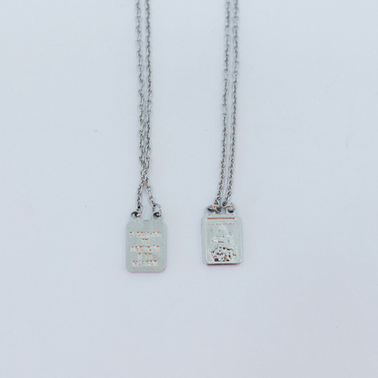 Escapulário de Nossa Senhora do Carmo - Aço