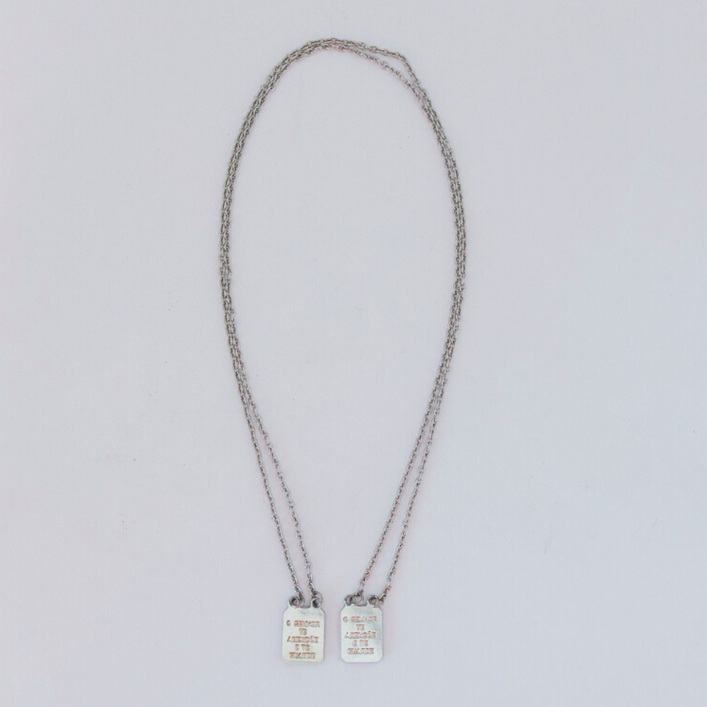 Escapulário de Nossa Senhora do Carmo - Aço