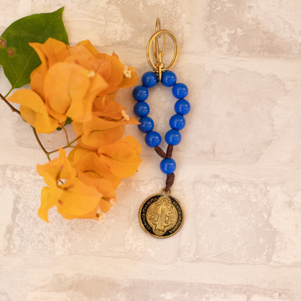 Chaveiro Dezena São Bento - Azul