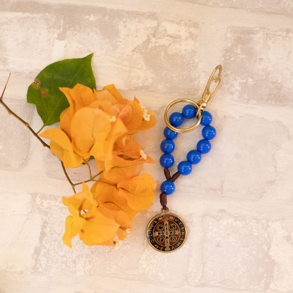 Chaveiro Dezena São Bento - Azul