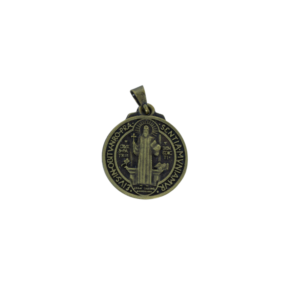 Medalha São Bento 30 mm Ouro Velho