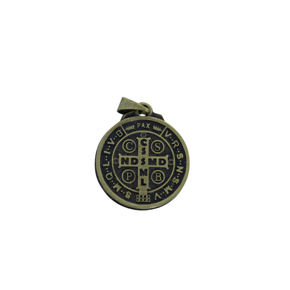 Medalha São Bento 30 mm Ouro Velho
