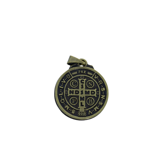Medalha São Bento 30 mm Ouro Velho